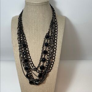 Elegant Black Multi-Layer Necklace